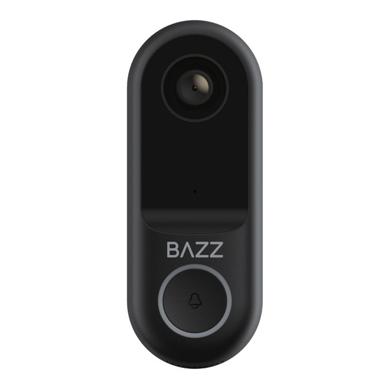 Black Push Button Doorbell
