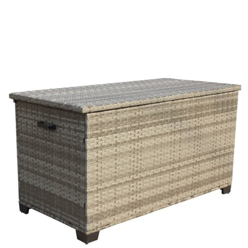 Grey Wicker Patio Storage Box