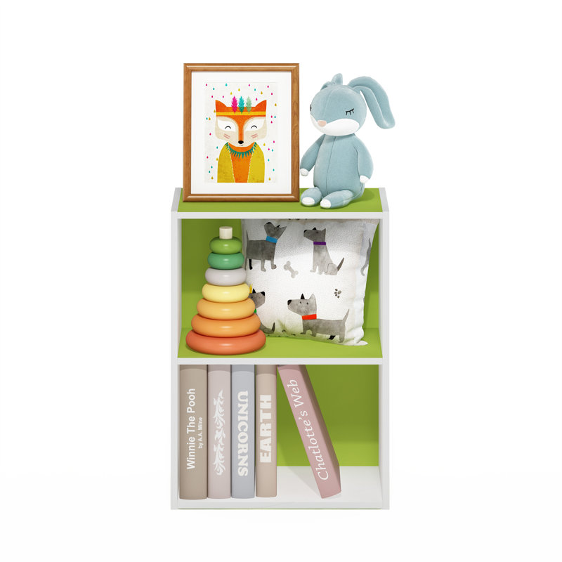 Heinzpeter 53.9cm H x 39.5cm W Cube Bookcase, Green/White
