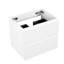 Meuble-lavabo de salle de bain sans lavabo - 24 W 201. Blanc, 2 tiroirs, pré-assemblé. 20% d'espace de rangement élargi, fixation murale au design moderne sans 201, pré-assemblé, porte-documents, tiroir supplémentaire, tiroir-1768520190-1768520160