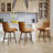 Extra-Wide 360° Swivel Bar Stool With Pocket Spring Seat & Solid Wood Base-1781230771