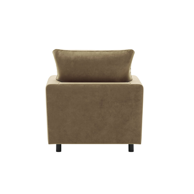 Awn Velvet Armchair, Cream