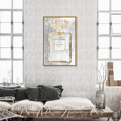 Fashion And Glam Gold Infinite Perfume - Print on Canvas