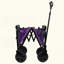 Chariot tout-en-un convertible pliant à 4 roues avec siège et laisse pour chien - Chariot utilitaire pliable robuste pour le camping Magasinage à la plage - Siège polyvalent et espace de rangement