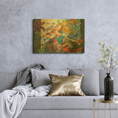 'Micro Dramas' By David Galchutt Gold Metal Wall Art, 36" x 24"