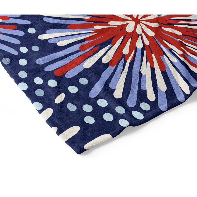 Couverture en velours de polaire vison doux Fireworks, L 60 po x l 50 po