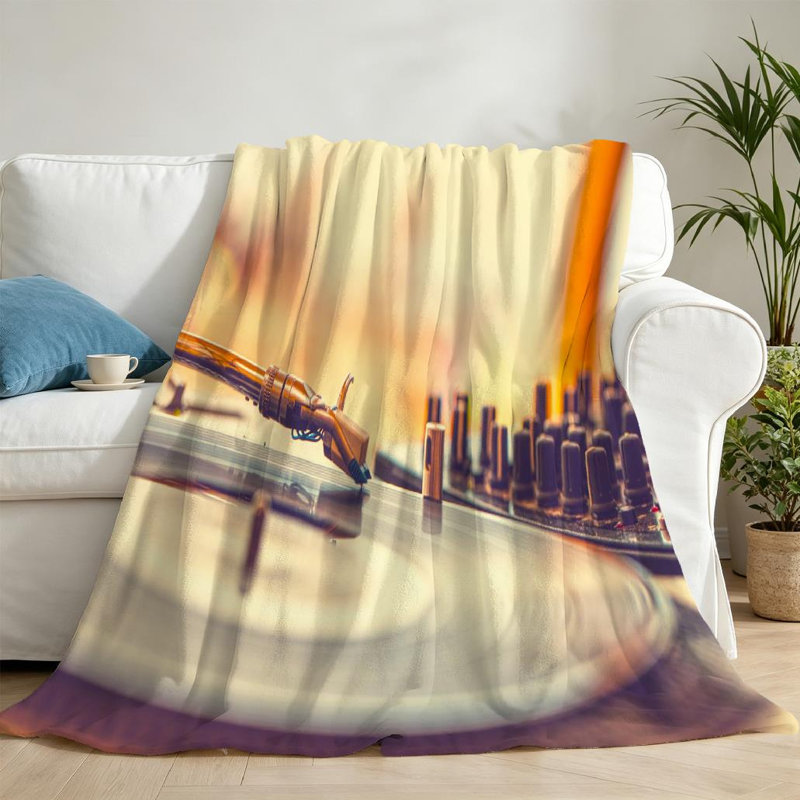 Jeté transparent en flanelle molletonnée ultra douce, imprimé en vinyle Summer Beach Party, Jeté 50 po x 60 po