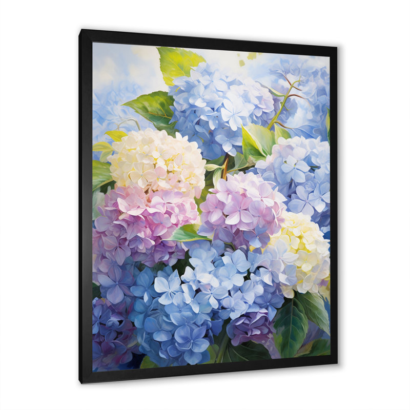 Impression sur toile encadrée «Sangrey Blue Mauve», Cadre simple noir, H 32 po x l 16 po x P 1 po
