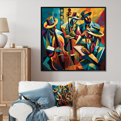 Jazz Performance On Stage I - Music Jazz, reproduction d'art sur toile