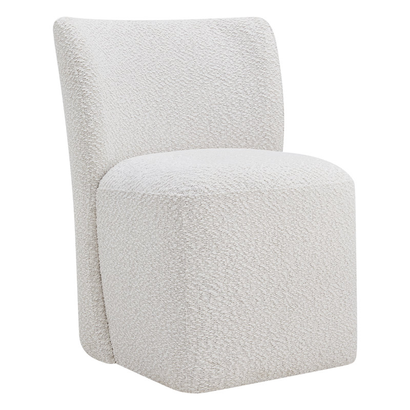Chaise rembourrée Madie, Neige