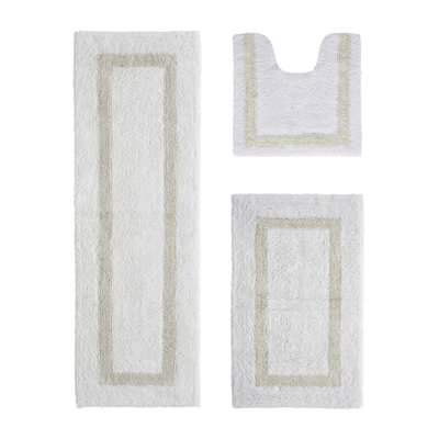 Atle Reversible Cotton Tufted Bath Rug Set