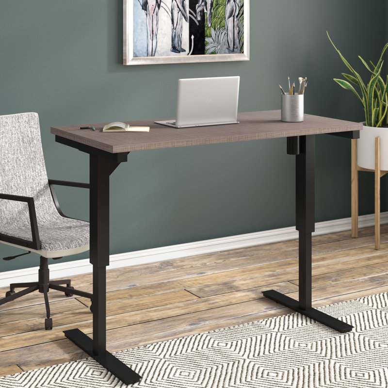 Adjustable Standing Desk, 45" H x 60" W x 30" D, Deep Gray
