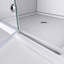 Porte de douche pliable sans cadre 36 po x 74,75 po aqua