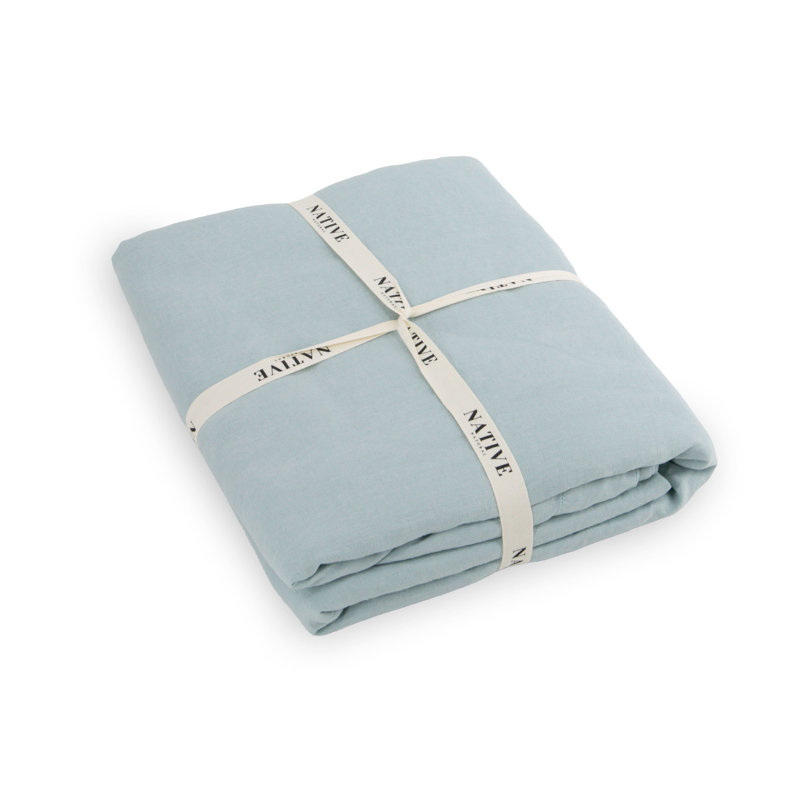 100% Linen Machine Woven, Blue, Super King (6')
