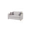 Causeuse en tissu sable - 2 coussins en duvet