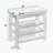 wooden frame shoe-changing bench with PU leather seat and open shelves-1859089133