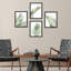 Ensemble de 4 feuilles de palmier vert du désert, ensemble de 4 reproductions murales encadrées-93012078-93012081