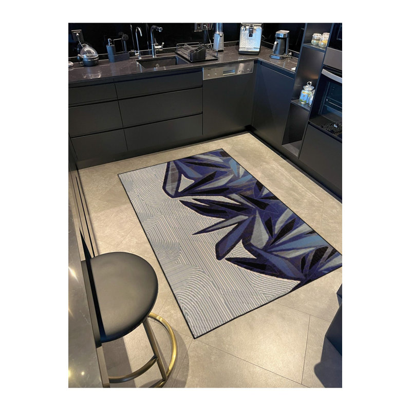 Tapis lavable à la machine Crystal, Sous-tapis carré 3 pi 3 po inclus