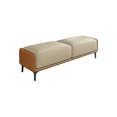 Banc rembourré en cuir Nezovich