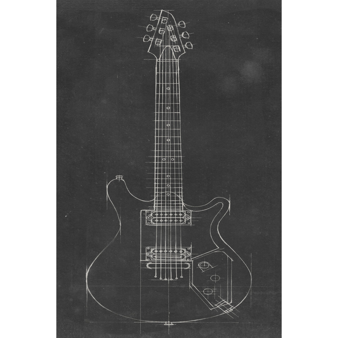 Leinwandbild E-Gitarre Blueprint II