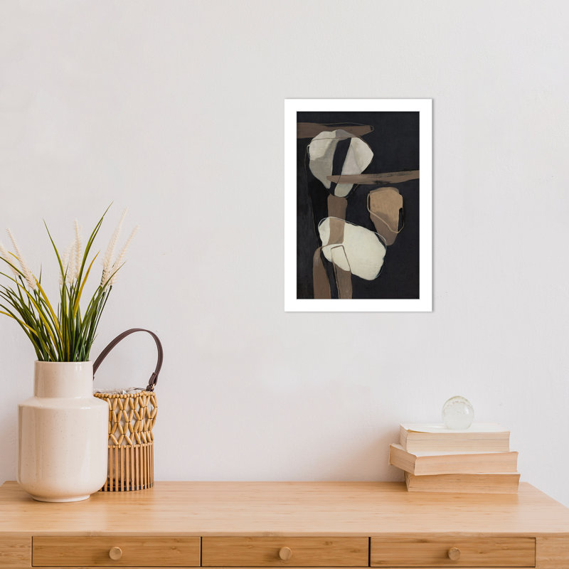«All Attoched» par Jacob q, impression sur bois encadrée, Blanc, H 13 po x l 9 po