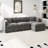 Modern Chenille Loveseat Sofa Couch With Ottoman-506217869-506217867