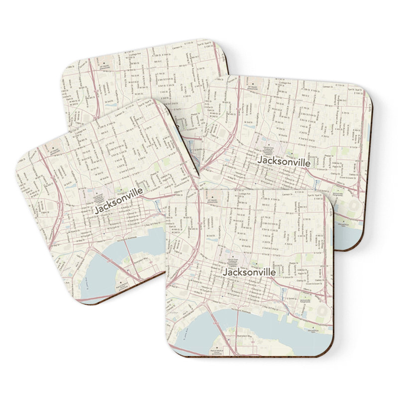 Sous-verre carte des États-Unis, Jacksonville