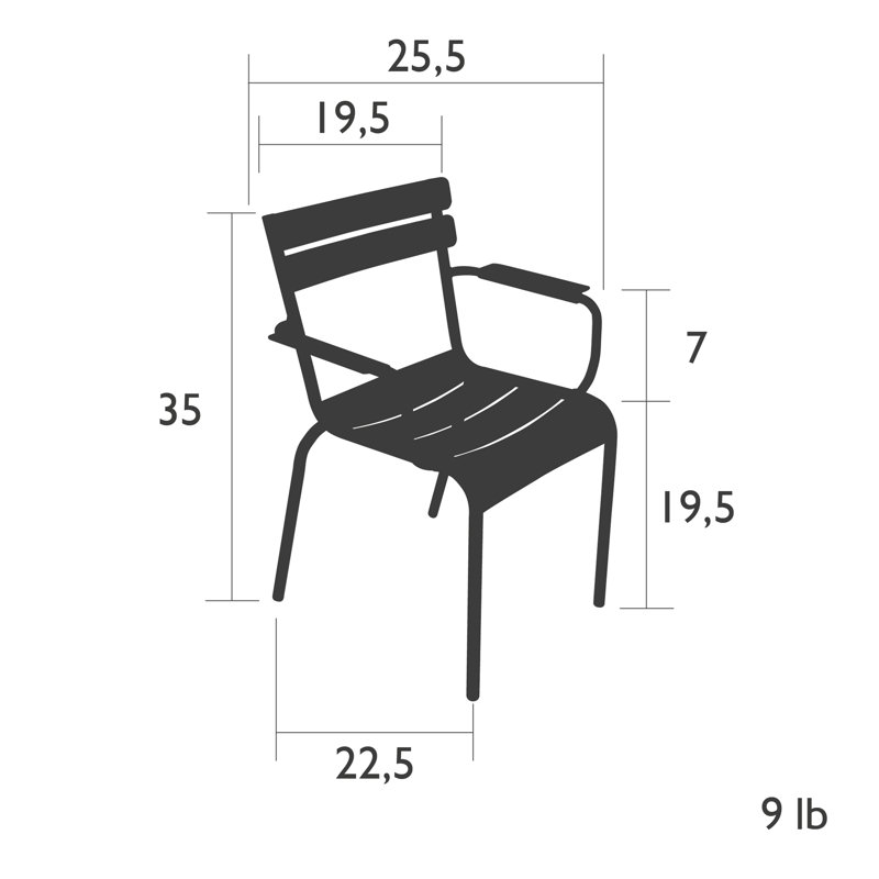 Luxembourg Outdoor Dining Armchair, Cactus