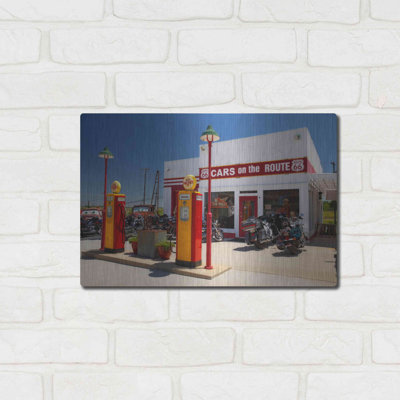 Route 66 Kansas Kanotex par Mike Jones - photographie sans cadre sur métal