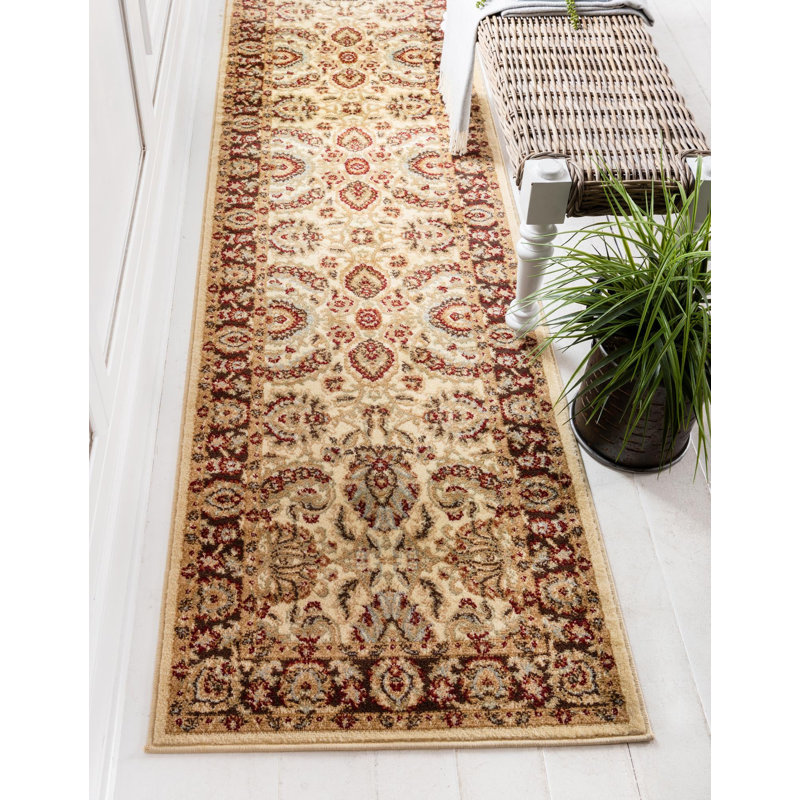 Tapis oriental crème Niles, Tapis de couloir 2 pi 7 po x 10 pi