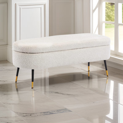 Banc de rangement rembourré Didymus