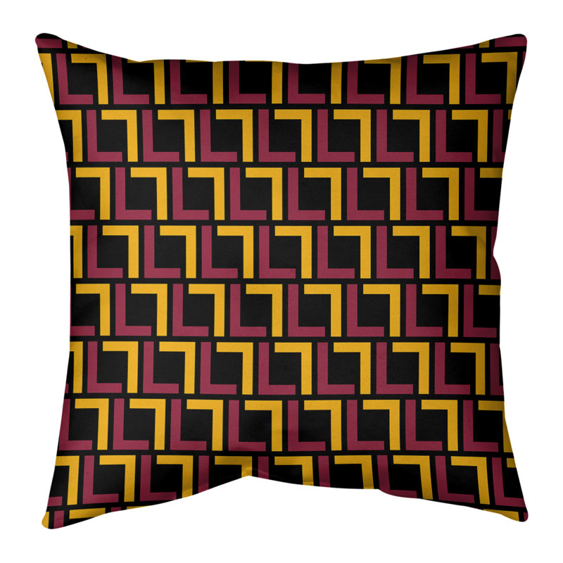 Housse de coussin Arizona Football Luxury, 14 po x 14 po, Brun/noir/jaune, Faux lin