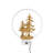 Elegant Wall Lamp with On/Off Switch, 11.8 x 14.2 x 3.9 inches | 100% Metal, White and Gold Finish | Max 12W, IP44 Rated, 6.0 ft Cable | Perfect for Glam Decor, Animal Themes & Holiday Settings-106854158