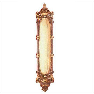 Fancy Antique Style Finger Push Plates in Solid Brass Gold Finish