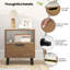 37cm W Manufactured Wood Bedside Table