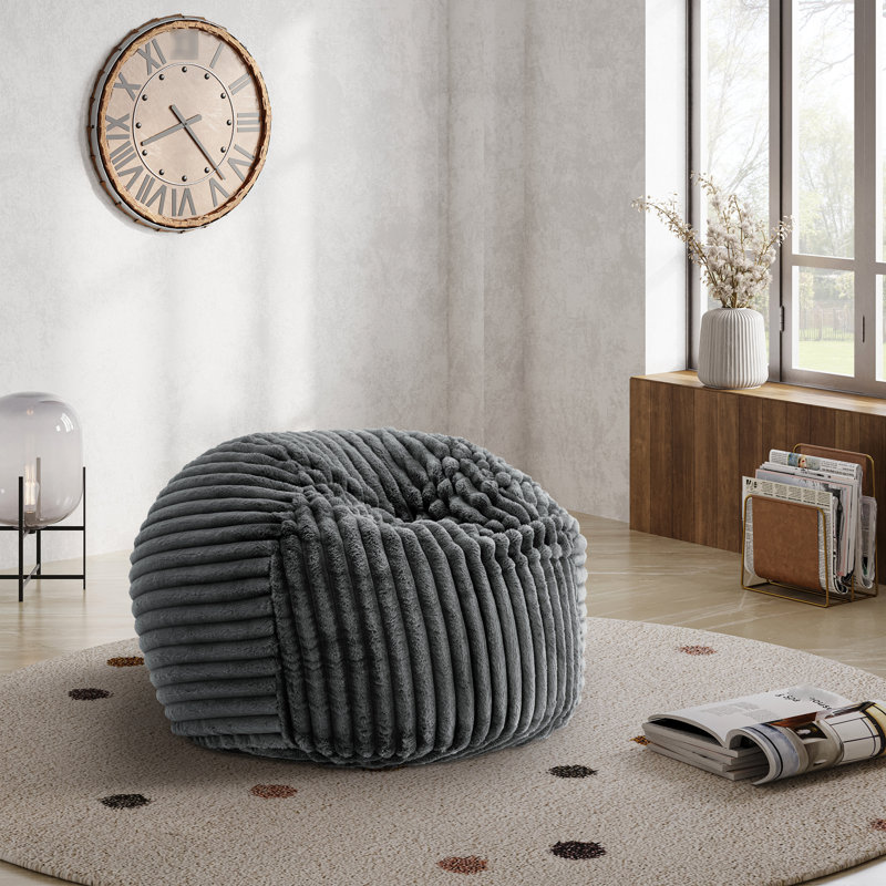 Chaise longue en mousse viscoélastique gris ciel 40 po - Bronze doux et douillet