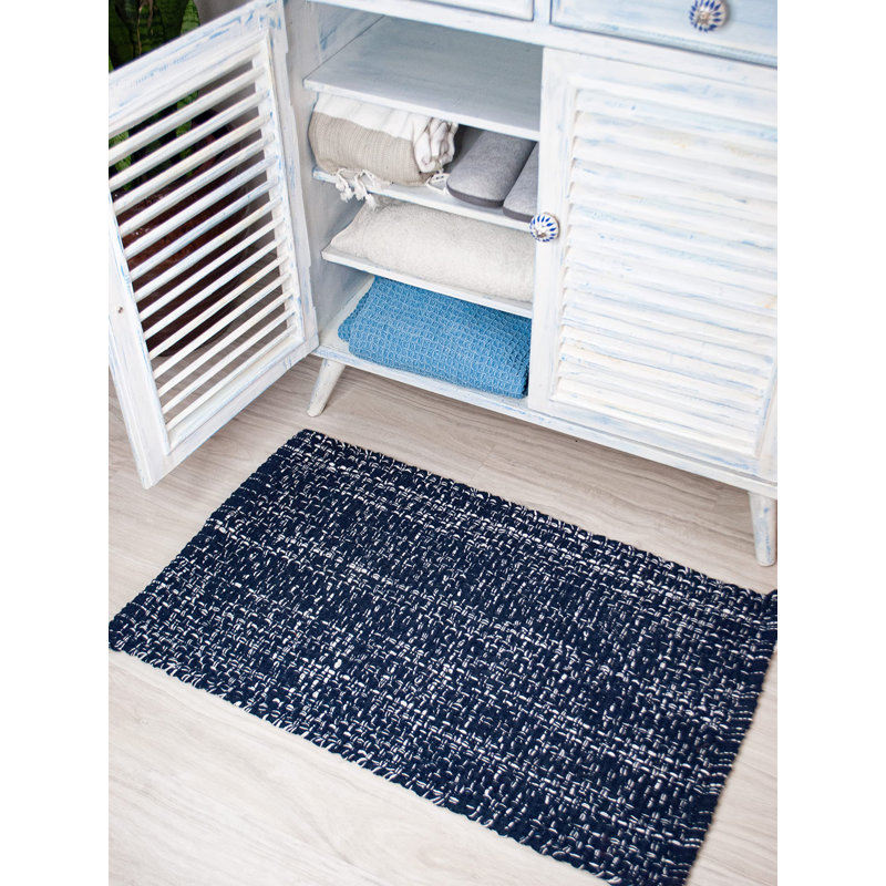 Bath Rug, 34" L x 21" W, Navy