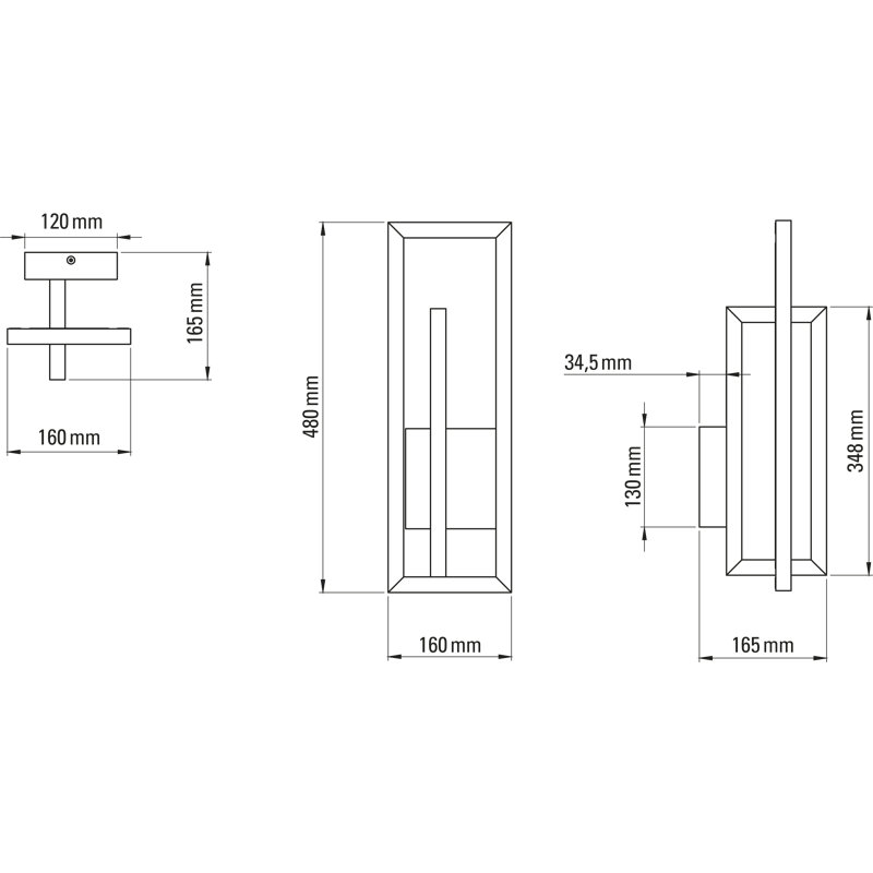 Borely 1 - Light LED Armed Sconce