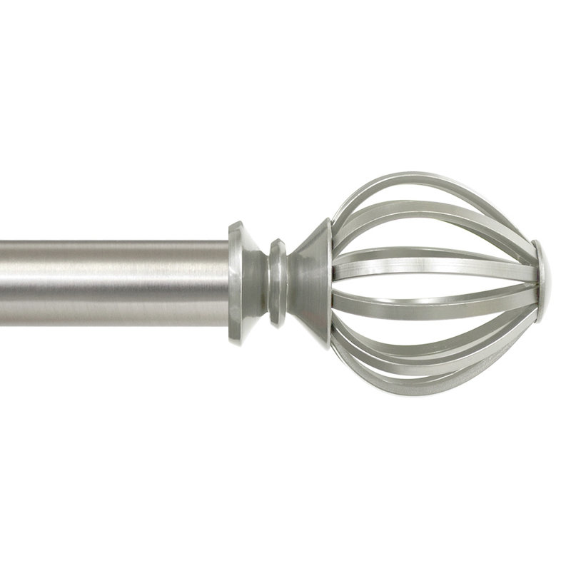 Tringle à rideaux simple réglable en acier de 120 po à 240 po Darline