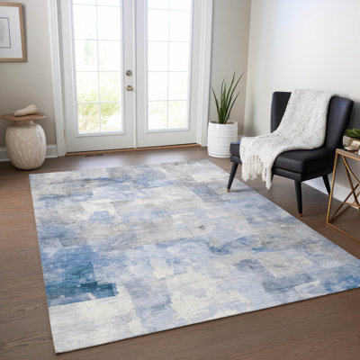 Tapis intérieur / extérieur bleu Elanor
