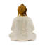 Statue de Bouddha en bois sculptée à la main, sculpture Anjali Mudra blanchie à la main, décor zen Namaste-1707882565