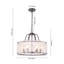 Luminaire suspendu tambour en verre texturé 6 lumières Art Mist-1437161451
