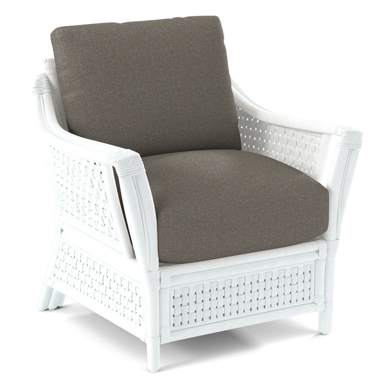 Boca Upholstered Armchair, Gray Sugar Performance; 0863-84, Frost White