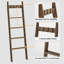 Échelle de couverture en bois 58,3 po