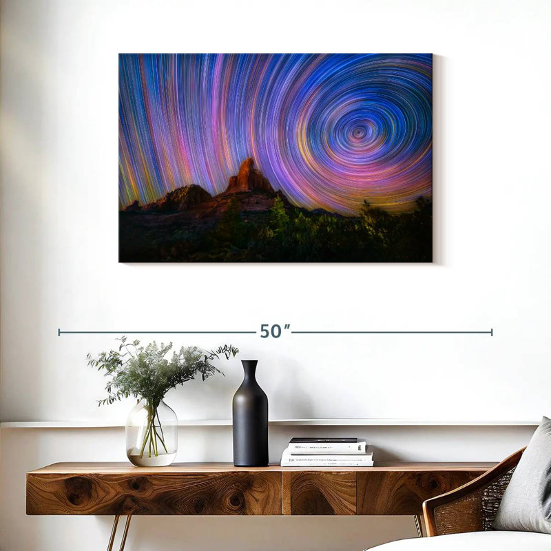 Oberle Star Trails au-dessus d'une cafetière à Sedona, H 24 po x l 36 po