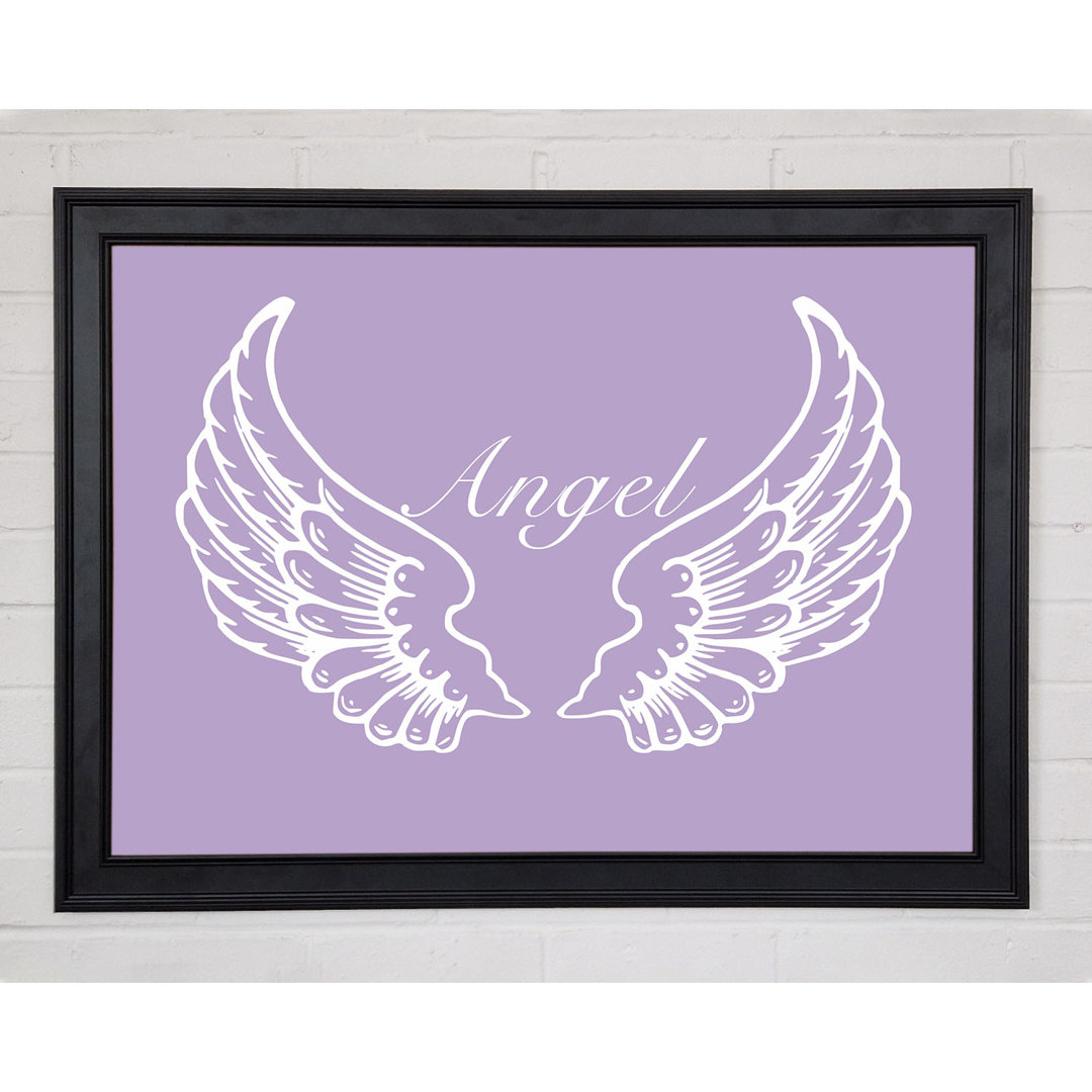 Angel Wings Lilac Gerahmter Druck 10137