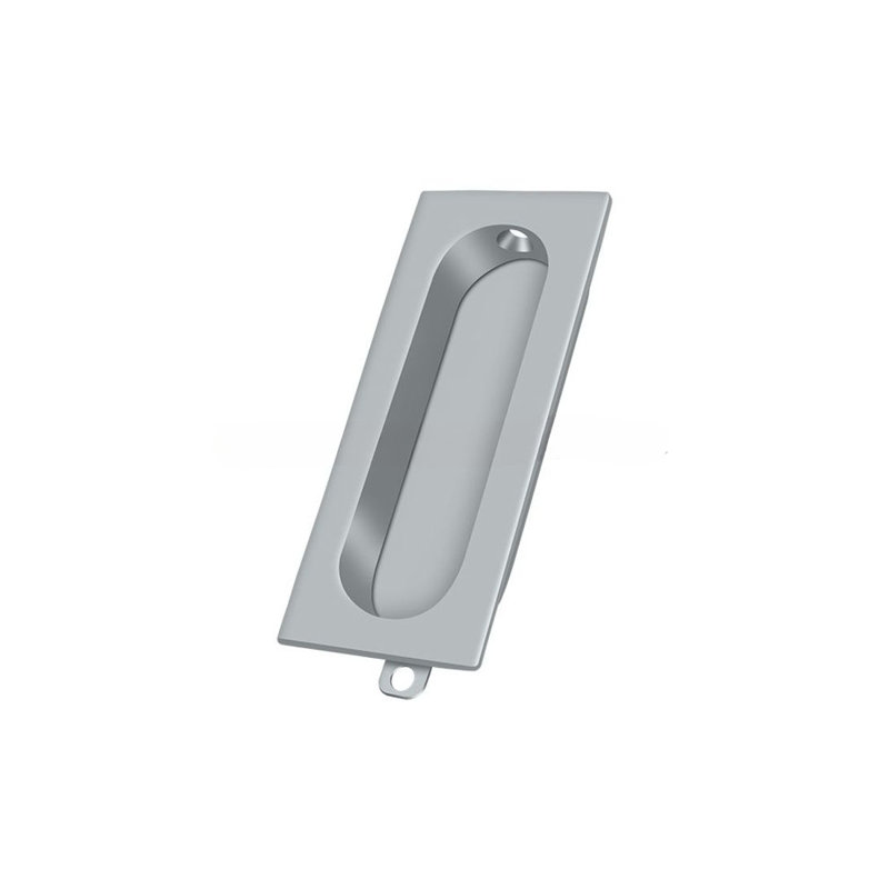 Flush Cup / Bin Pull, Brushed Chrome