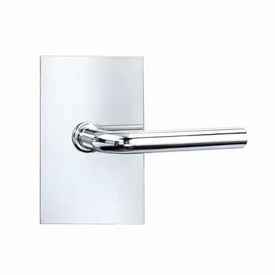 Bravura 938-8 Panhandle Passage Lever on Rectangular Contemporary Rose in Polished Chrome