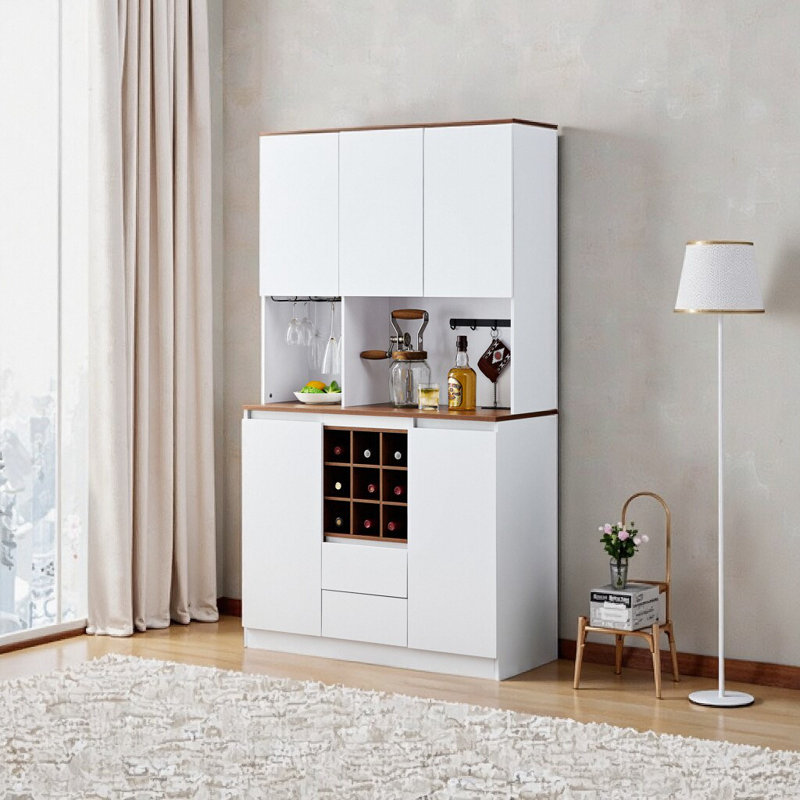 Armoire-buffet 68,9 po rustique blanc Farmhouse