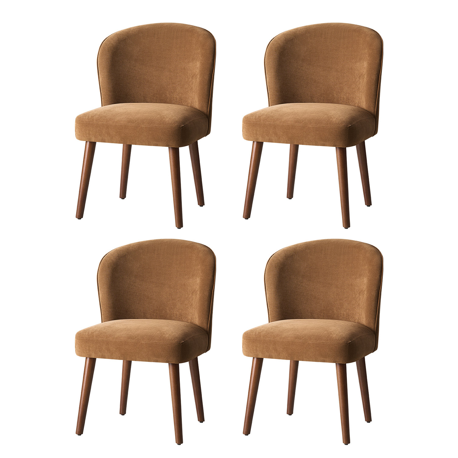 Monticello Dining Chair, 4, Caramel